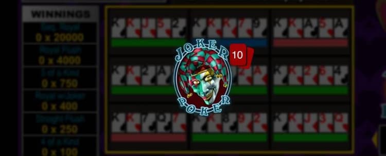 Joker Poker 10 Hand